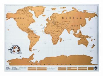 Cadeau insolite carte du monde à gratter