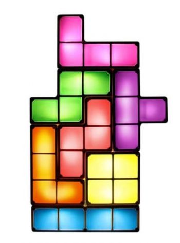 lampe jeu vidéo Tetris original et insolite