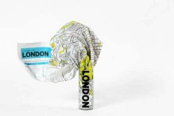 Carte indéchirable et étanche Crumpled City Map insolite