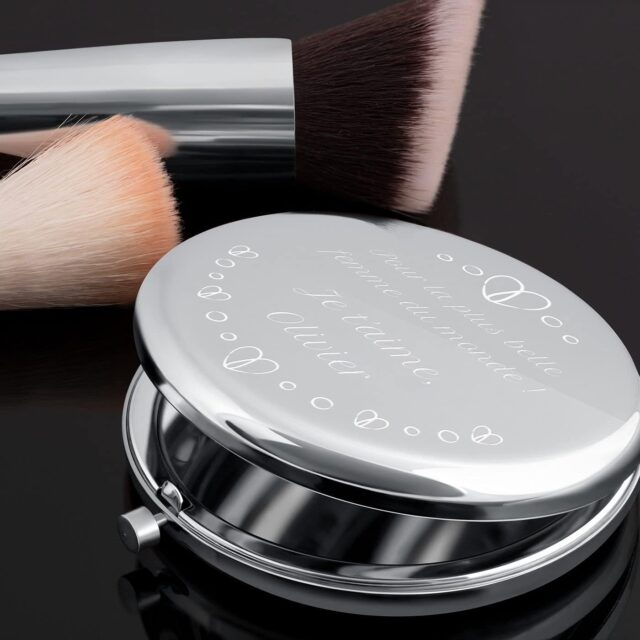 Miroir de poche personnalisé objet original